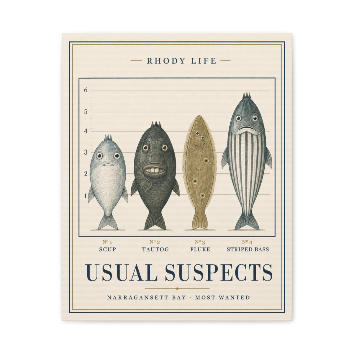 Usual Suspects Canvas Art - Narragansett Bay's Most Wanted