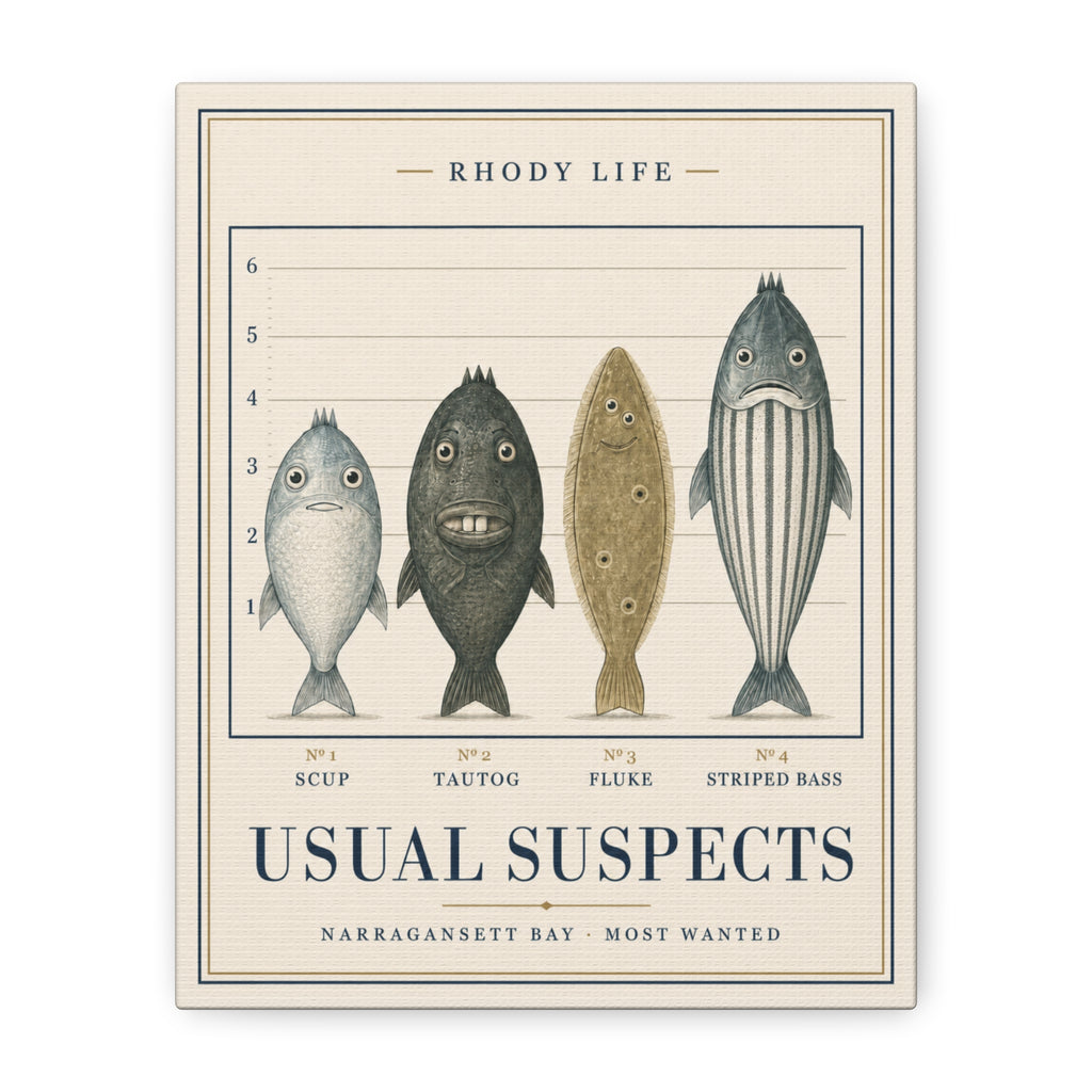 Usual Suspects Canvas Art - Narragansett Bay's Most Wanted