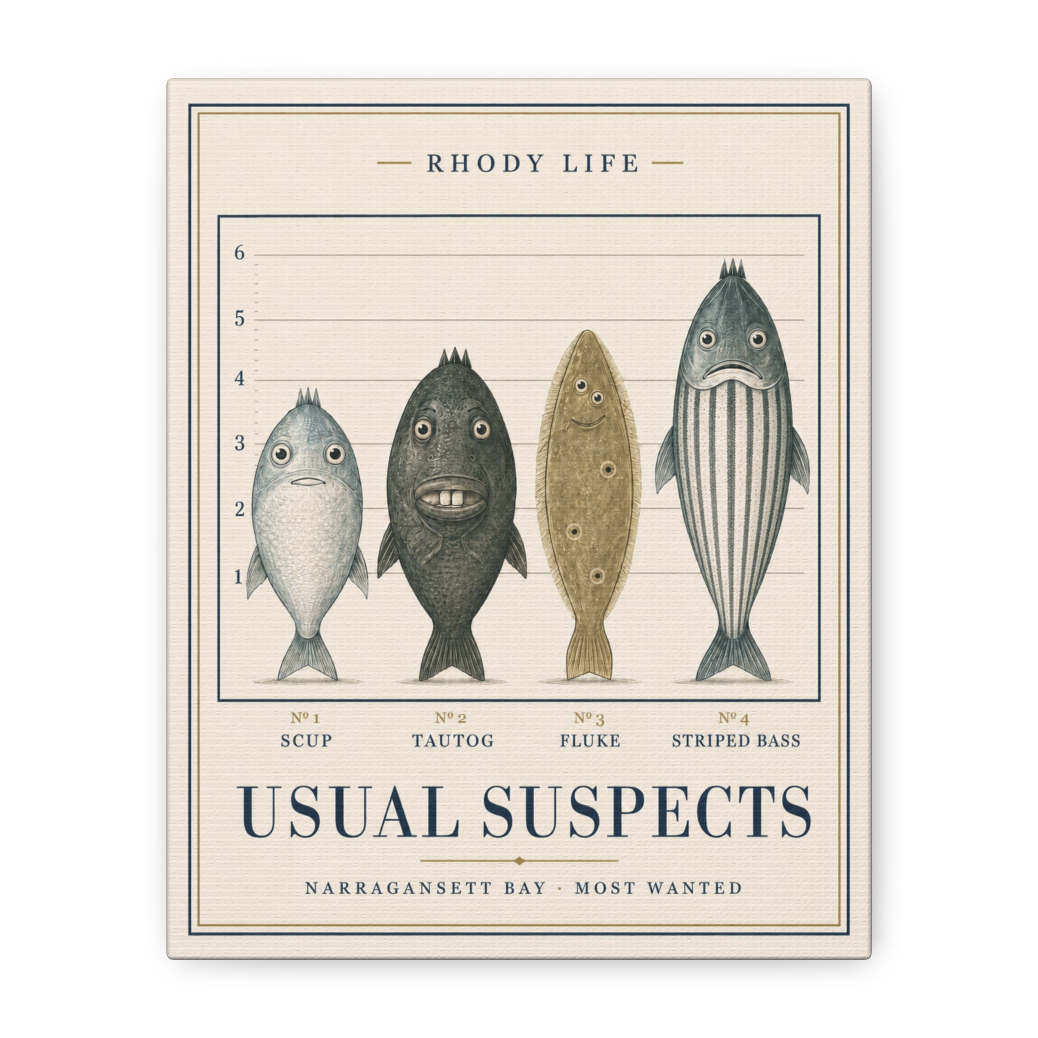 Usual Suspects Canvas Art - Narragansett Bay's Most Wanted