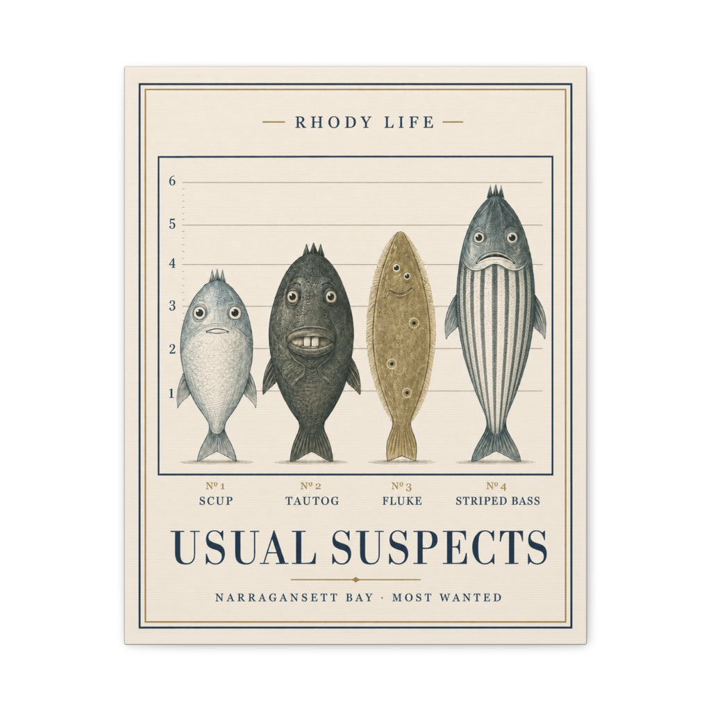 Usual Suspects Canvas Art - Narragansett Bay's Most Wanted