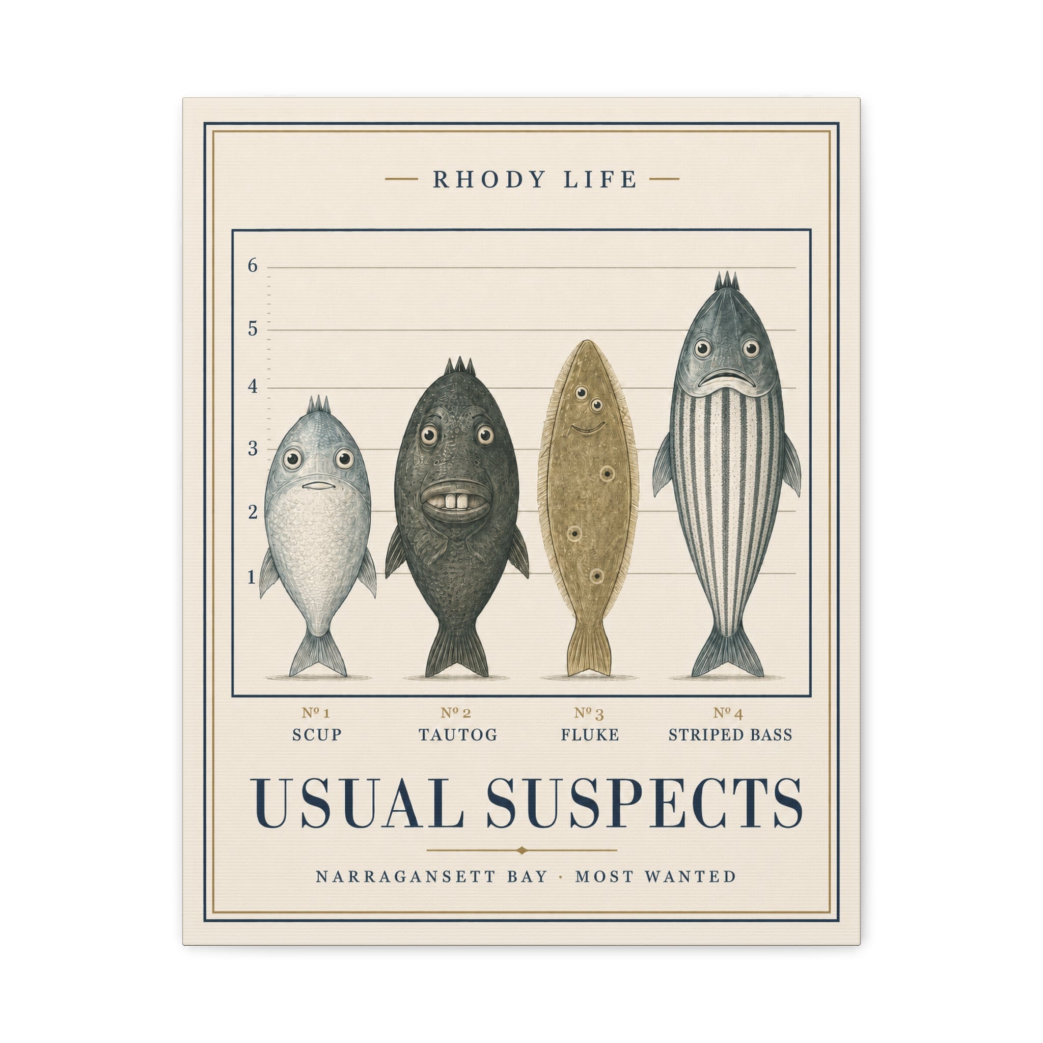 Usual Suspects Canvas Art - Narragansett Bay's Most Wanted