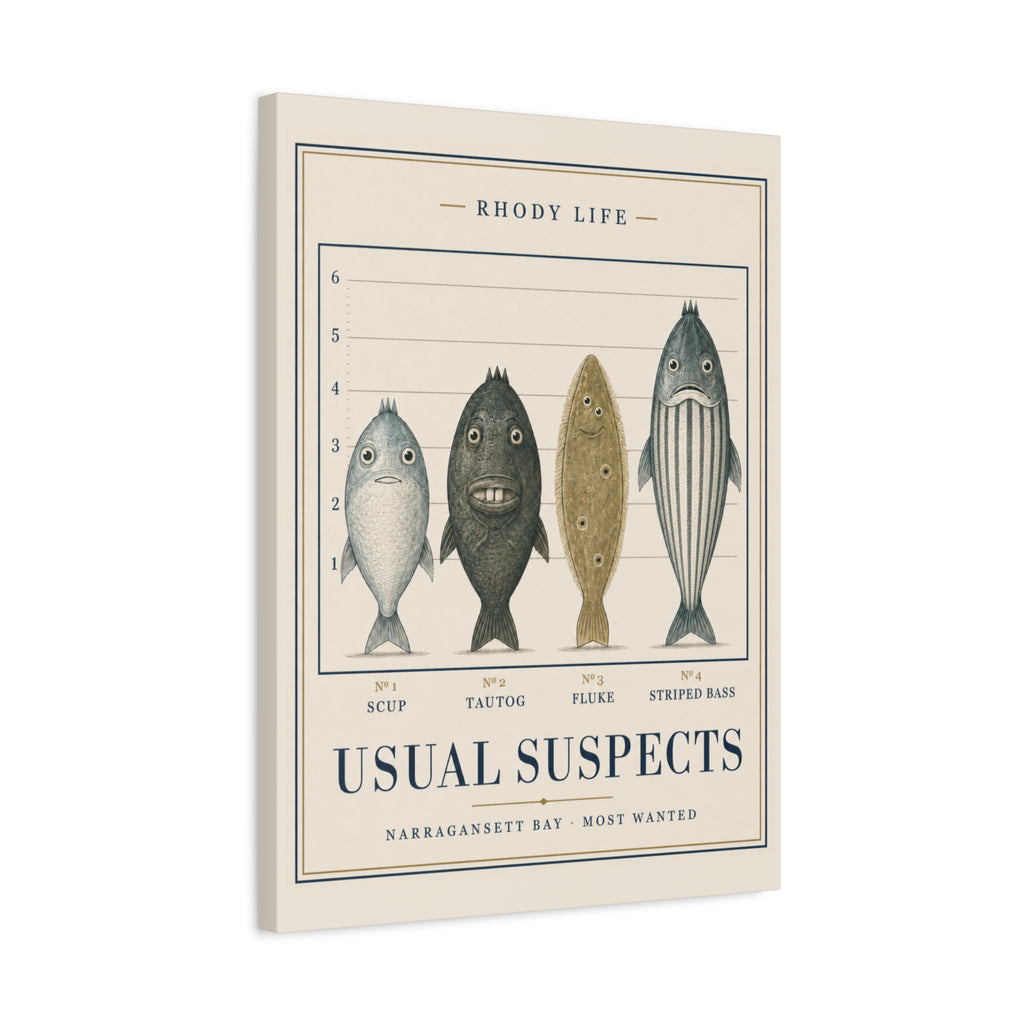 Usual Suspects Canvas Art - Narragansett Bay's Most Wanted
