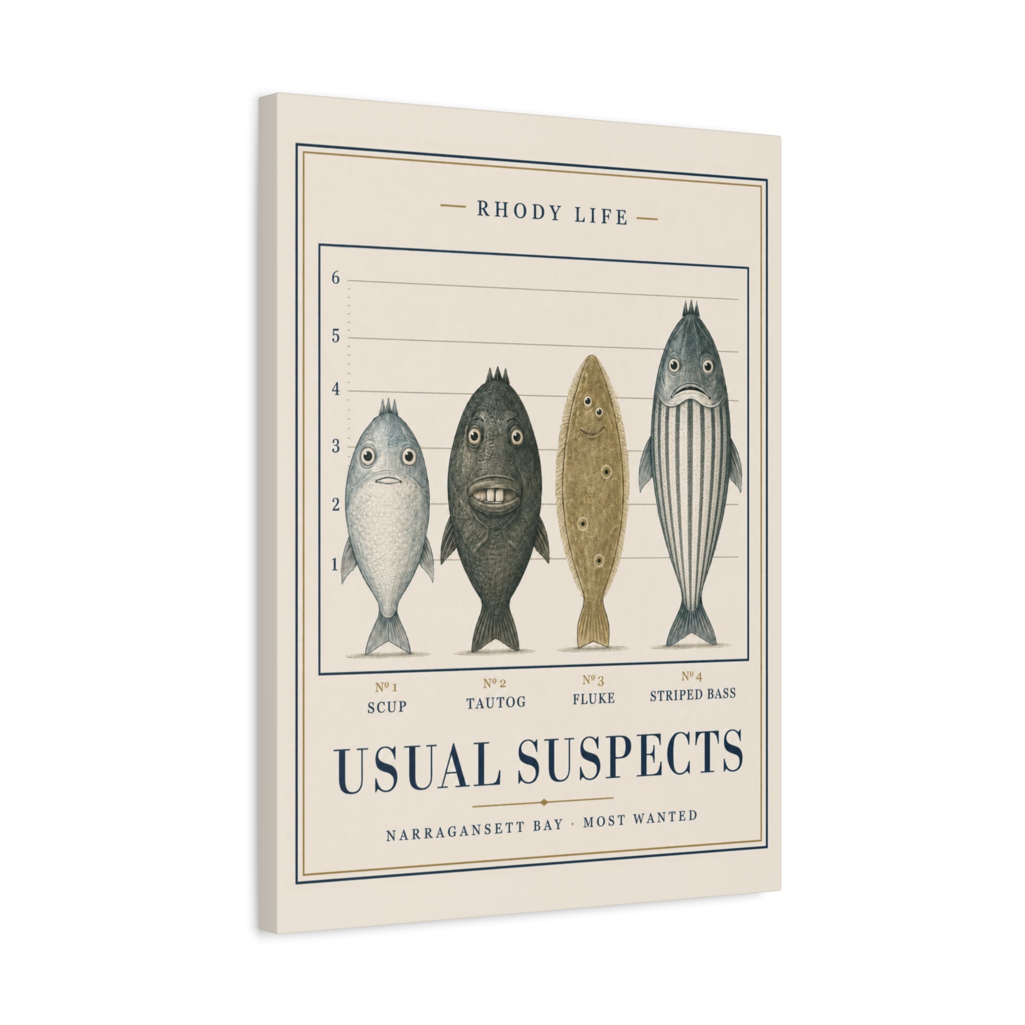 Usual Suspects Canvas Art - Narragansett Bay's Most Wanted