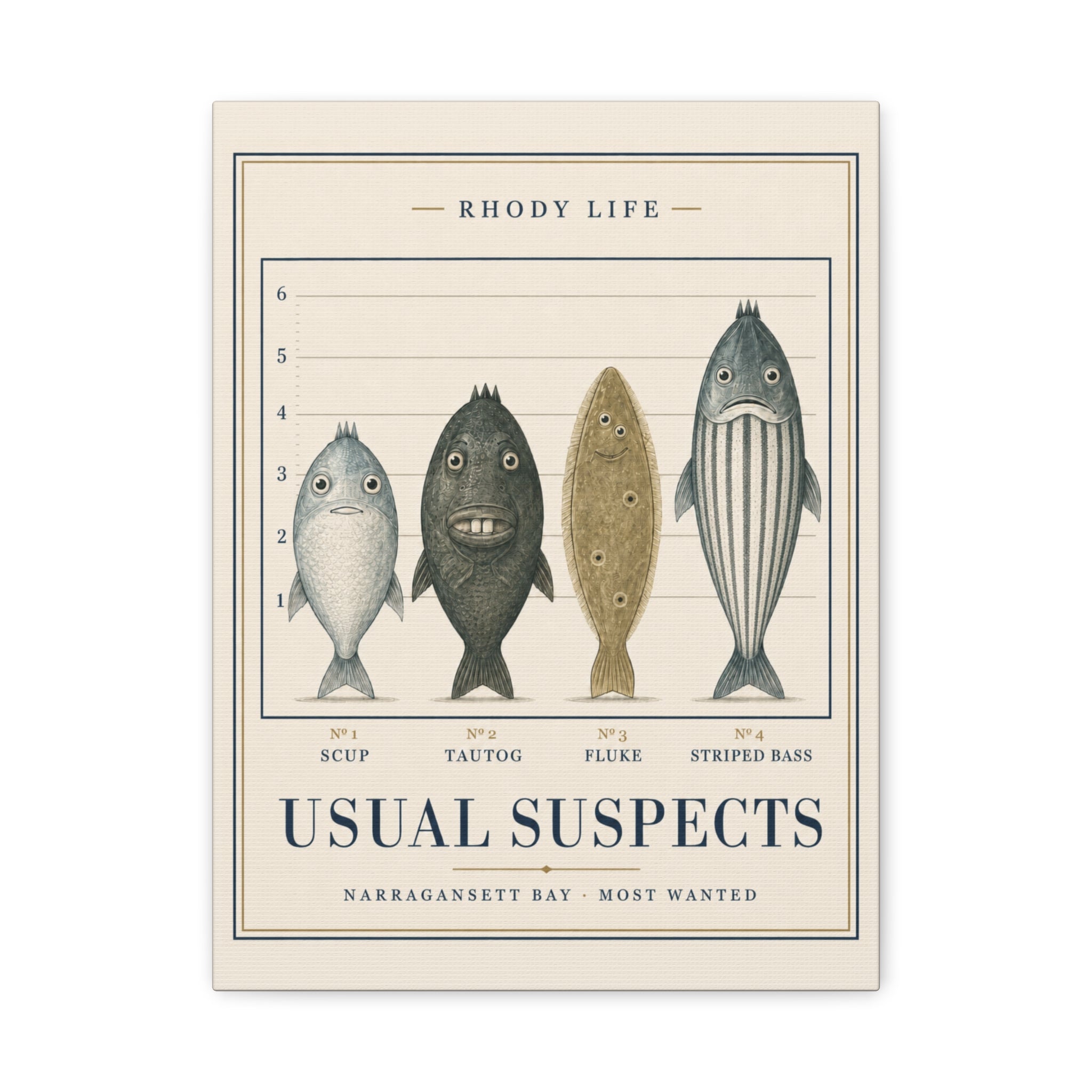 Usual Suspects Canvas Art - Narragansett Bay's Most Wanted