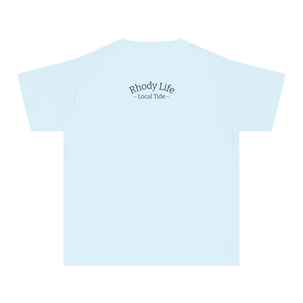 Youth Tee — Back to School Fish Tee — "Rhody Life" Coastal Graphic T-Shirt