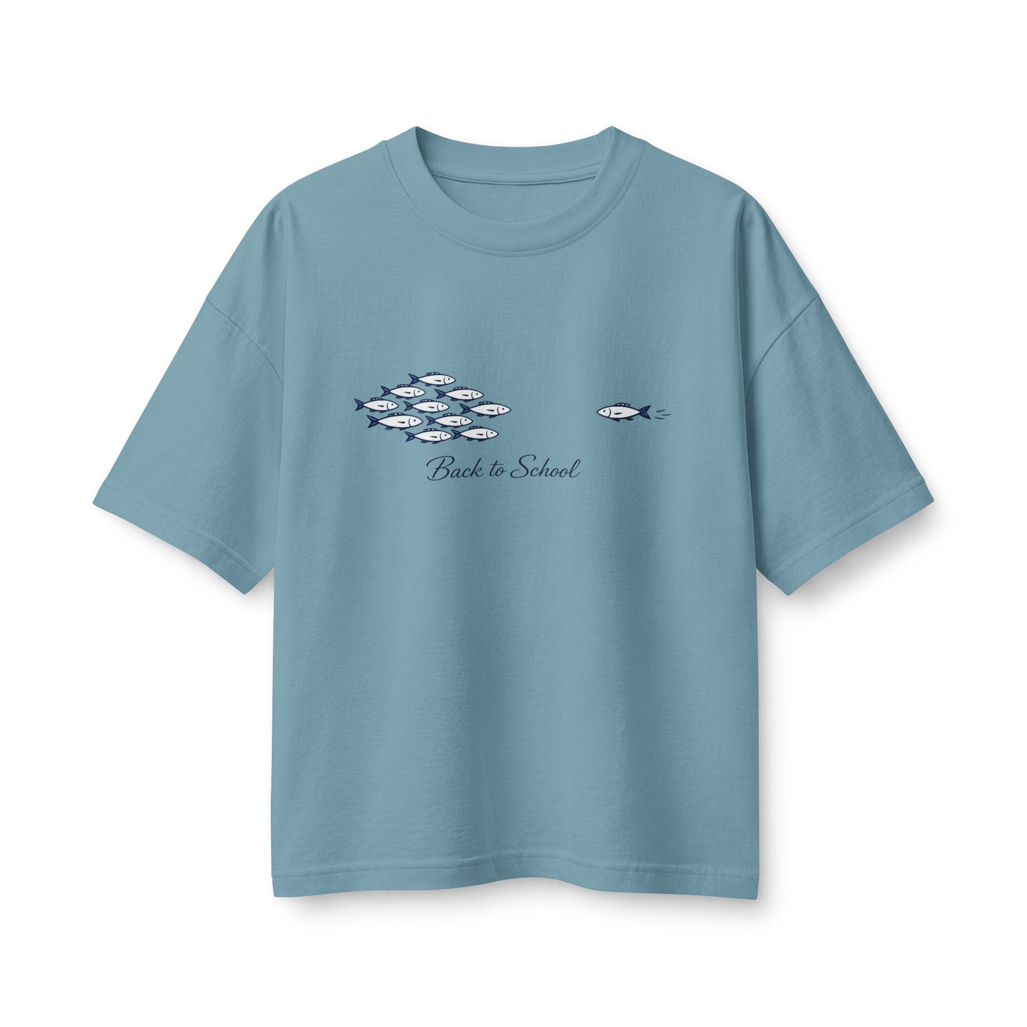 Back to School Fish Tee — "Rhody Life" Coastal Graphic T-Shirt