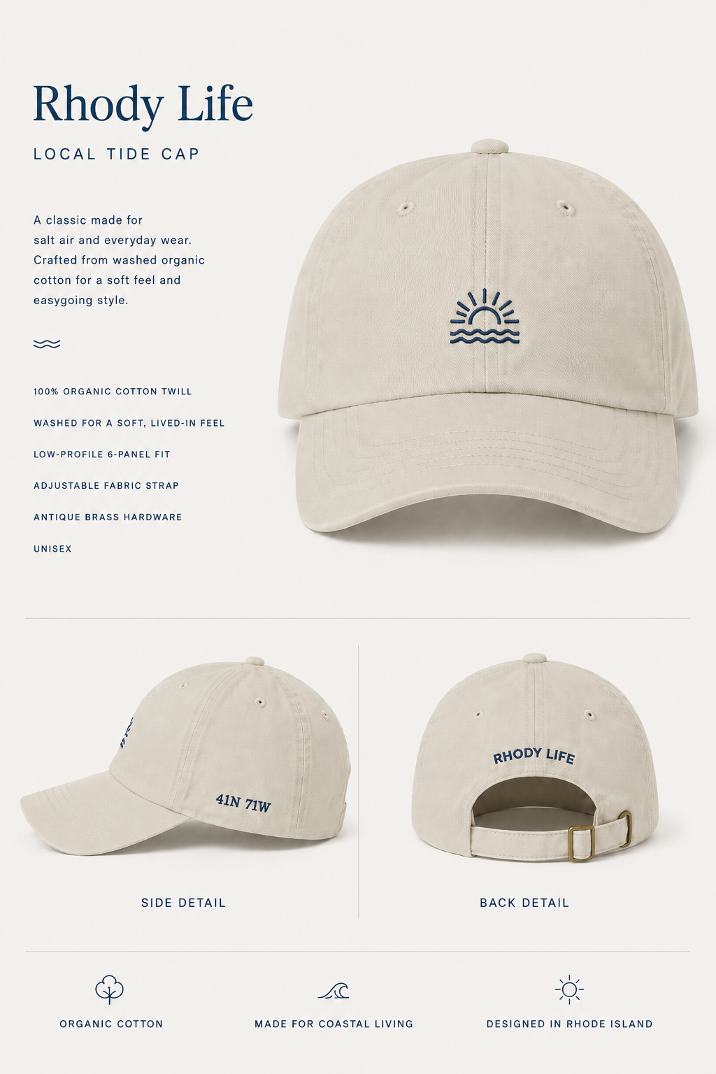Local Tide Organic Cotton Baseball Cap