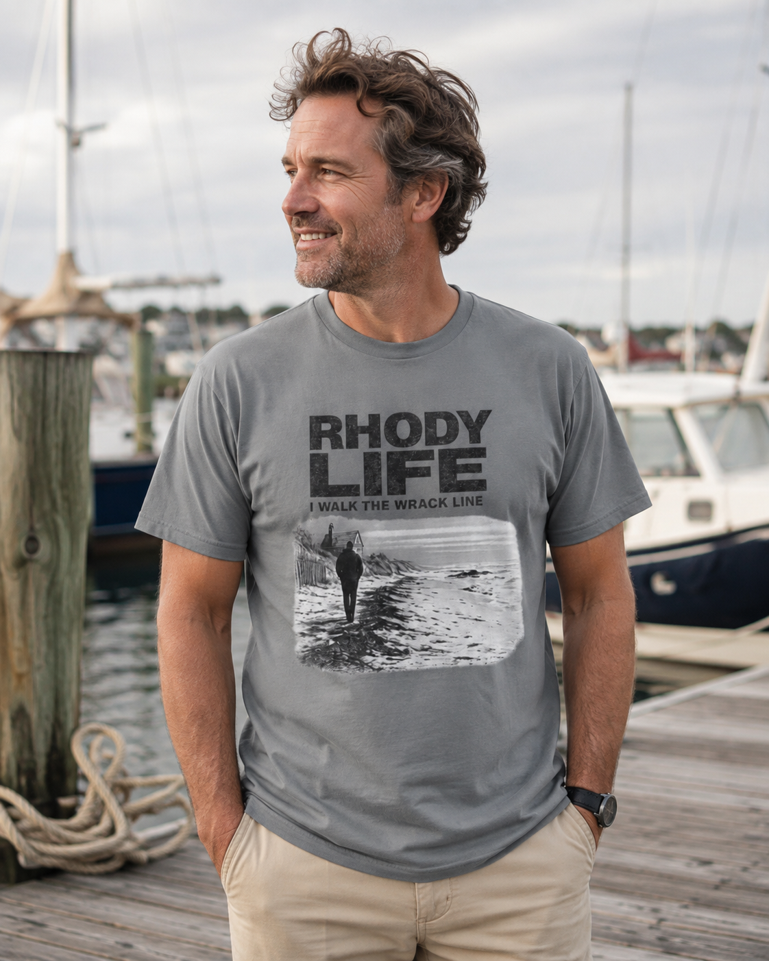 Rhody Life Wrack Line Tee | Support Rhode Island Shoreline Access
