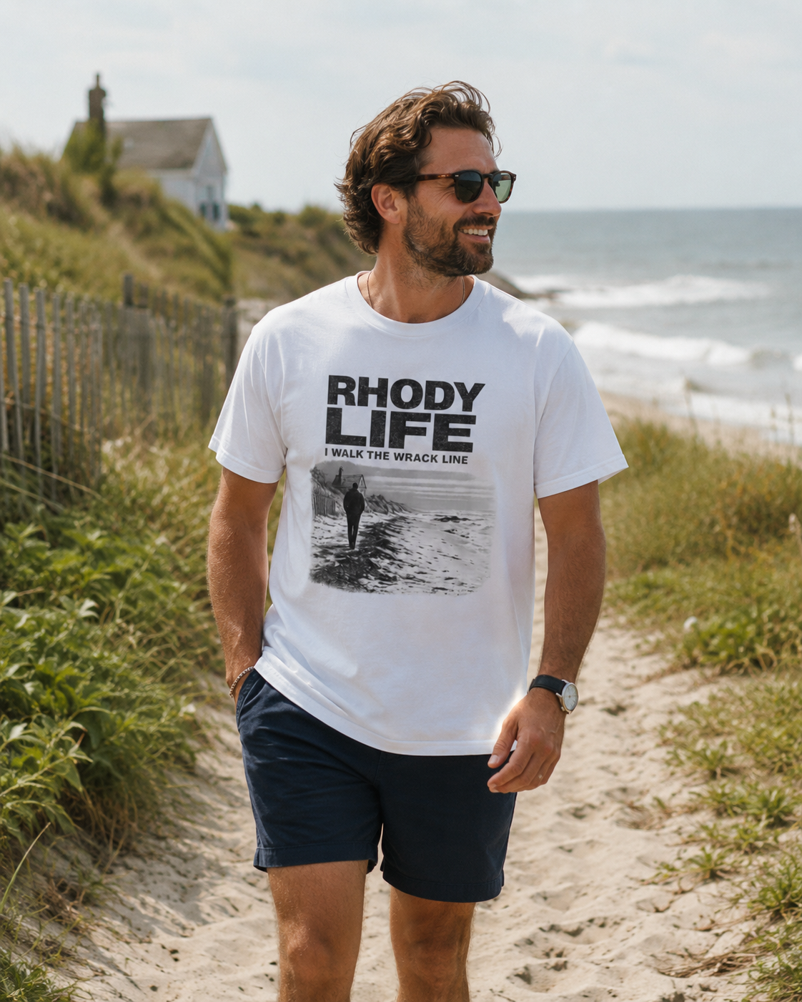 Rhody Life Wrack Line Tee | Support Rhode Island Shoreline Access
