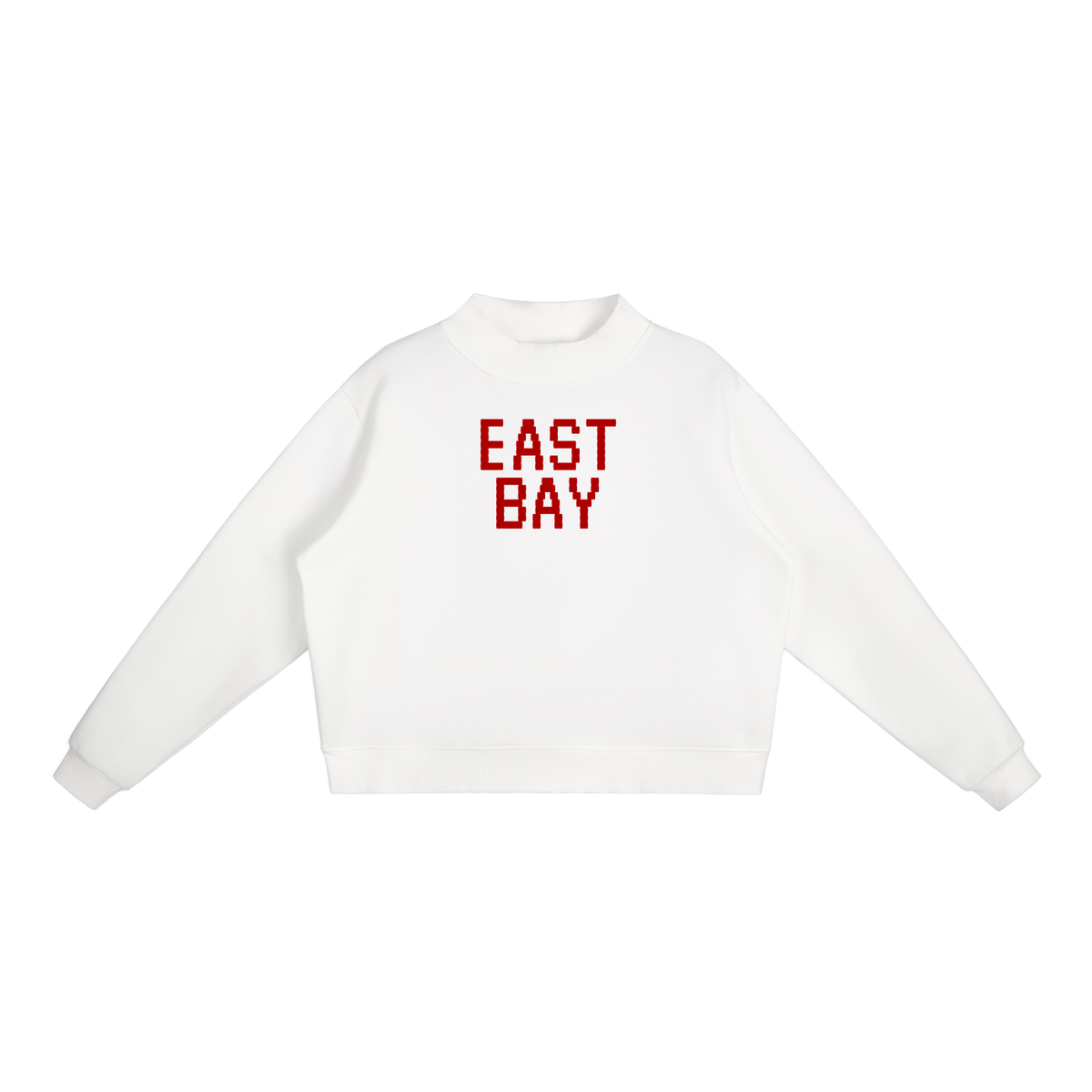 Rhody Life East Bay Stitched Fleece Mock-Neck Crew Sweatshirt