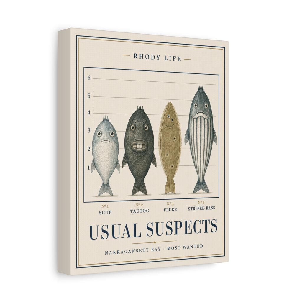 Usual Suspects Canvas Art - Narragansett Bay's Most Wanted