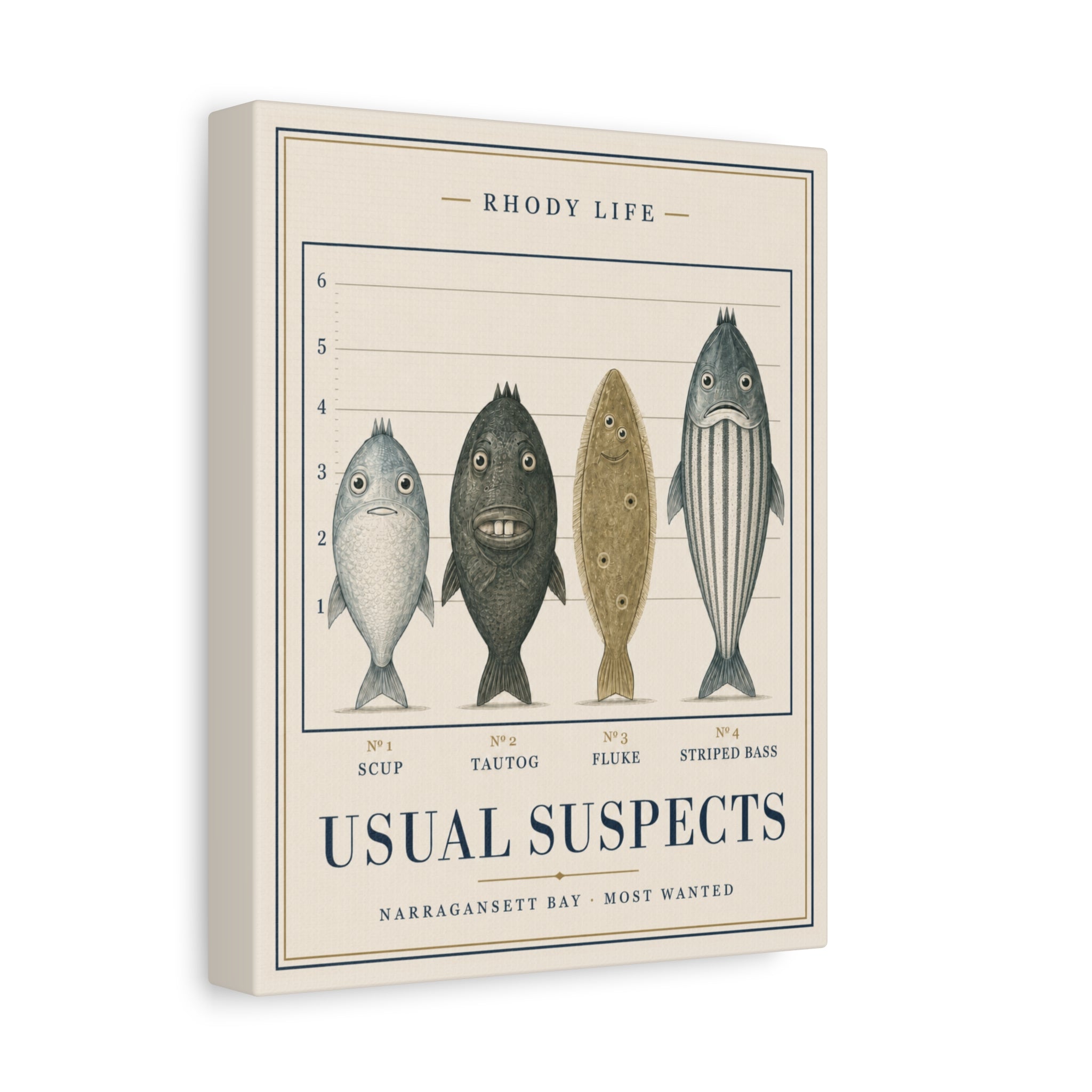 Usual Suspects Canvas Art - Narragansett Bay's Most Wanted