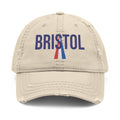 Bristol Distressed Dad Hat — Embroidered Vintage City Cap