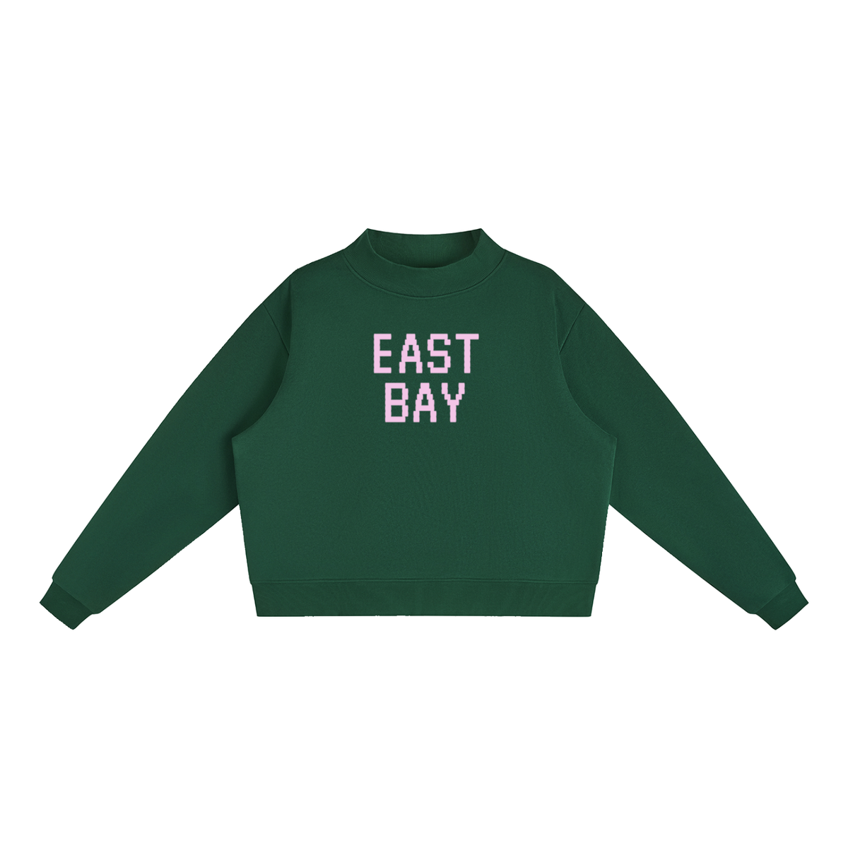 Rhody Life East Bay Stitched Fleece Mock-Neck Crew Sweatshirt