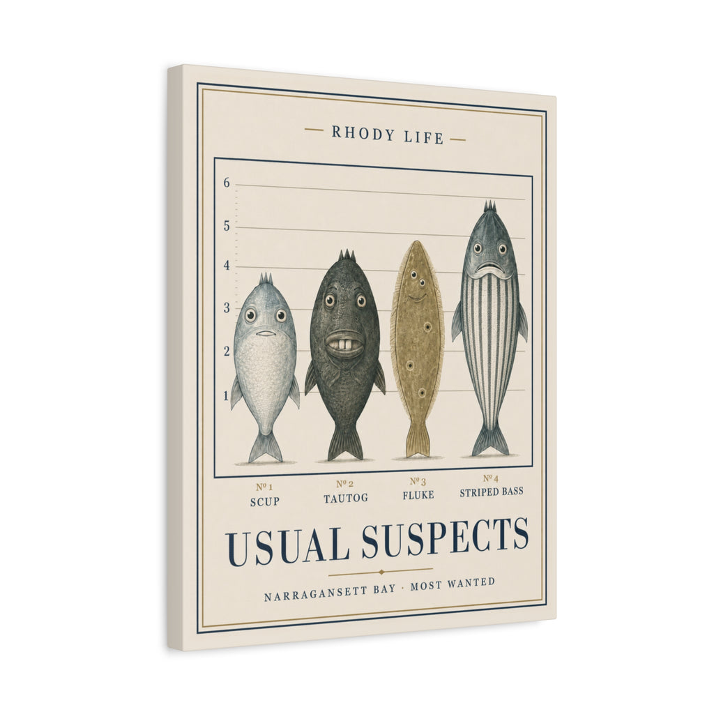 Usual Suspects Canvas Art - Narragansett Bay's Most Wanted