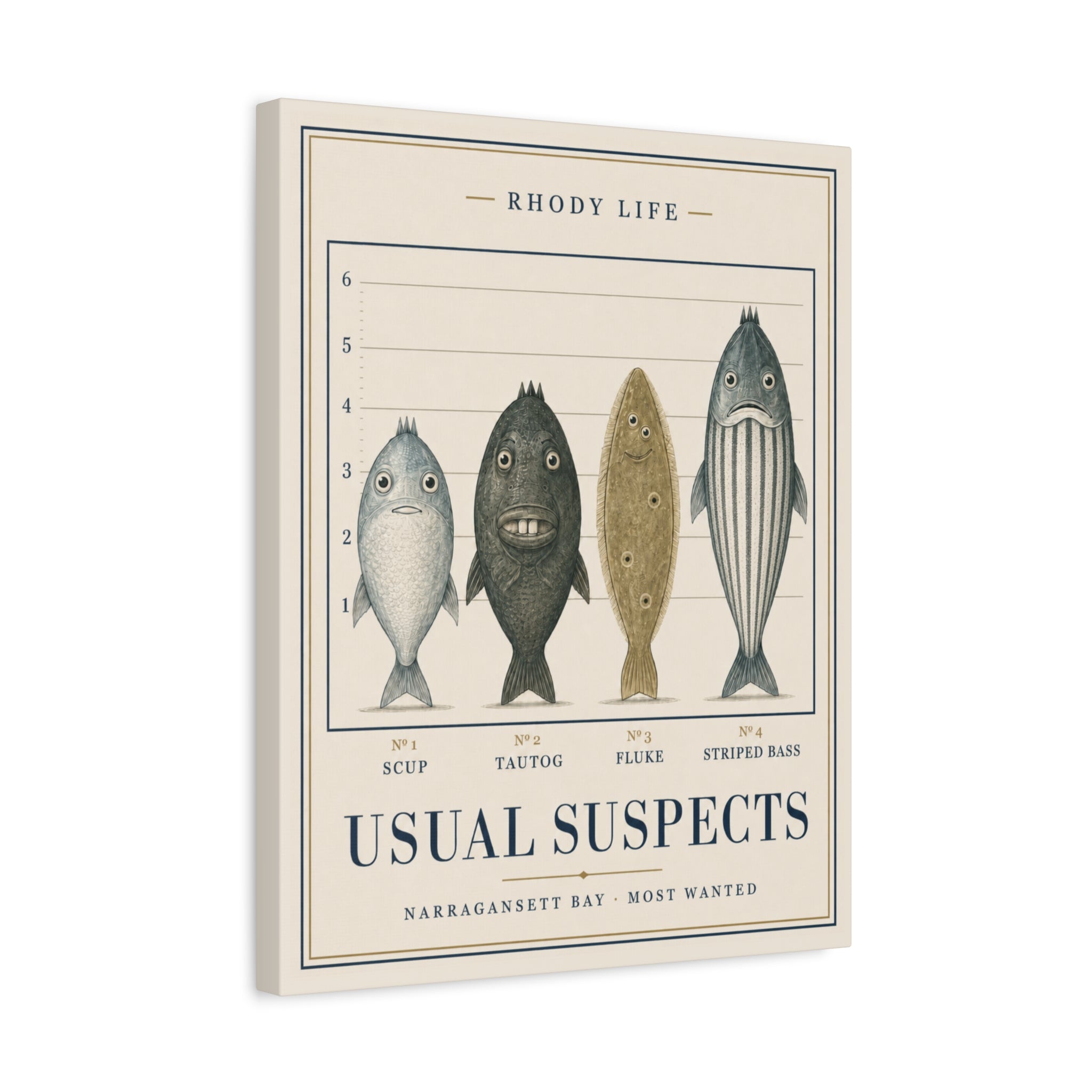 Usual Suspects Canvas Art - Narragansett Bay's Most Wanted
