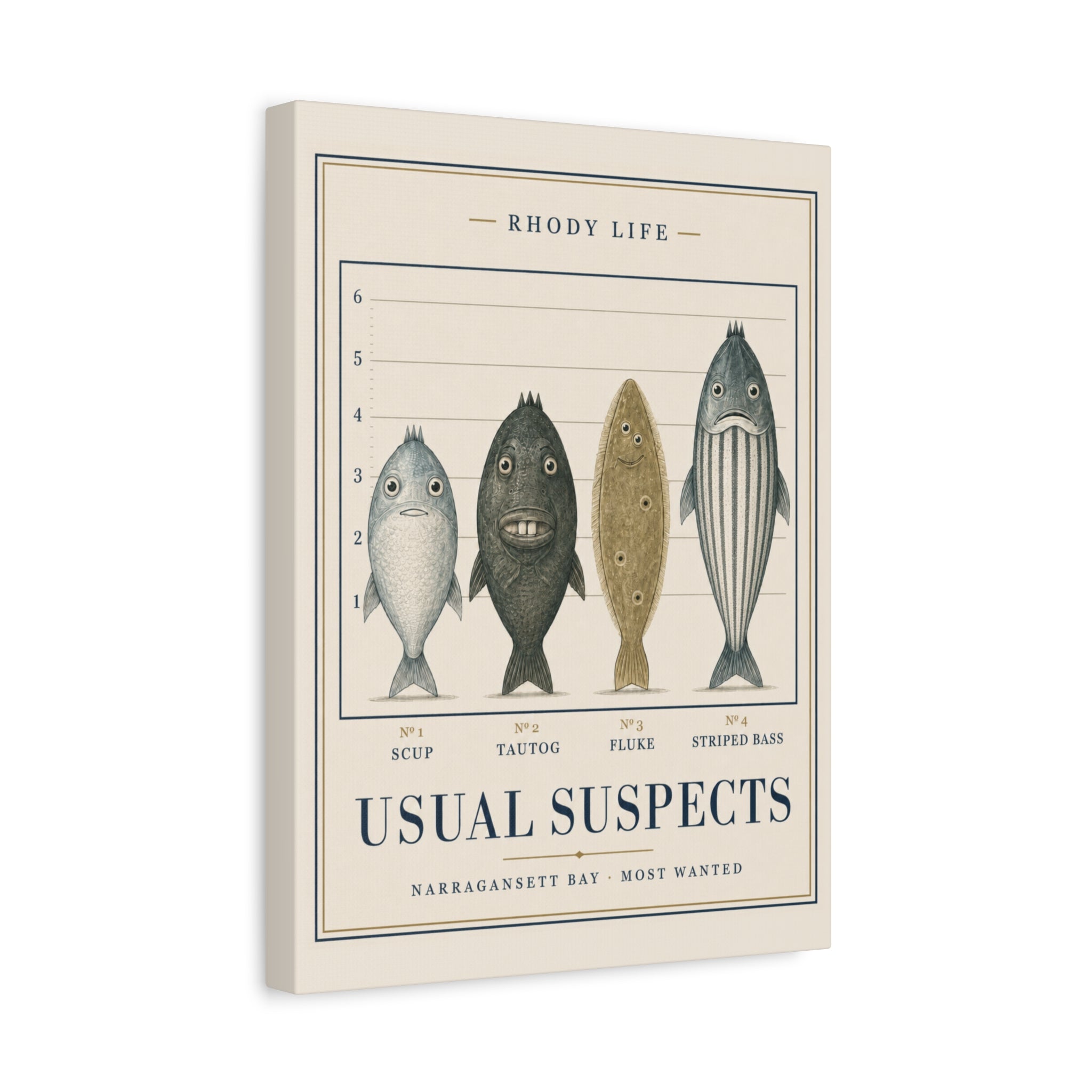 Usual Suspects Canvas Art - Narragansett Bay's Most Wanted
