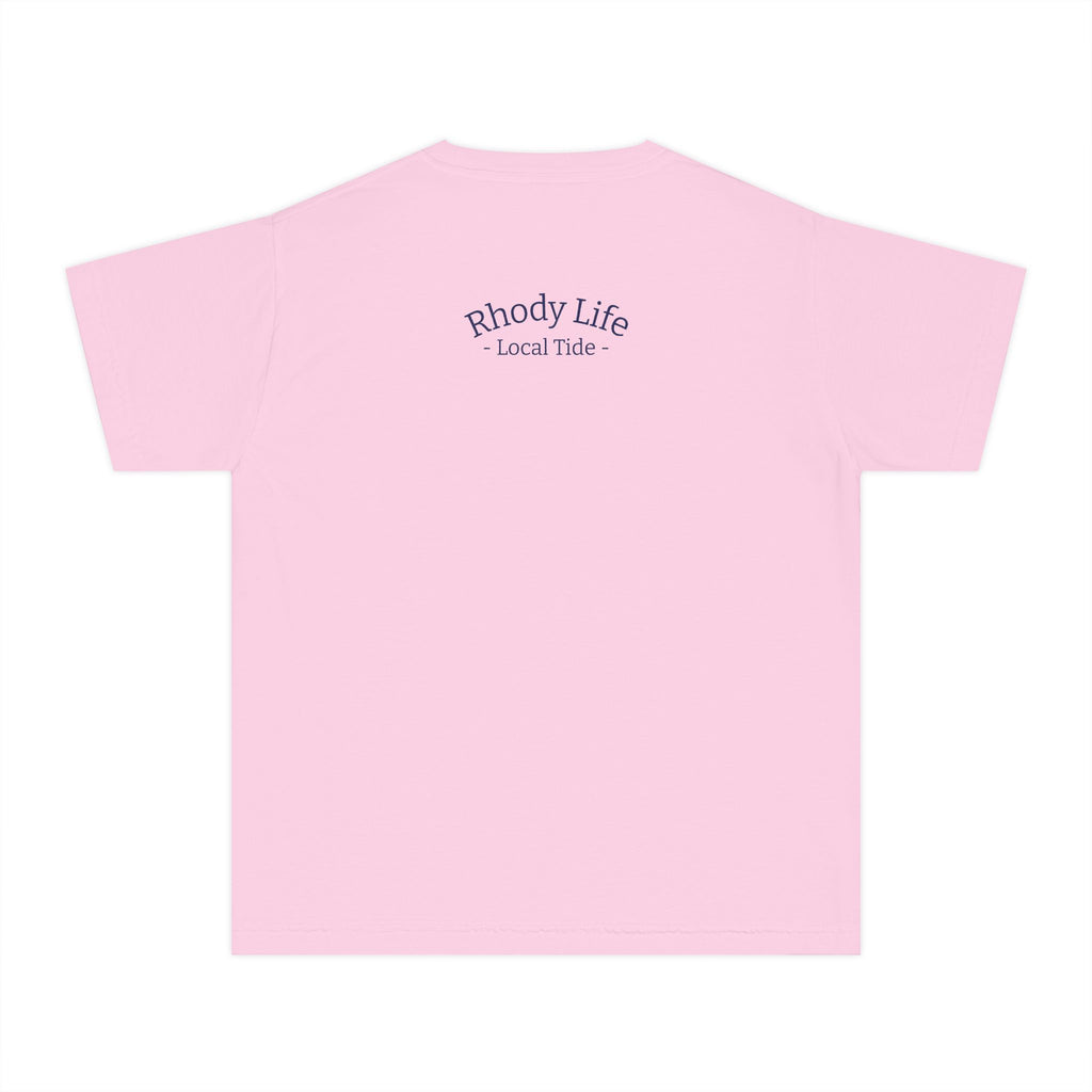 Youth Tee — Back to School Fish Tee — "Rhody Life" Coastal Graphic T-Shirt