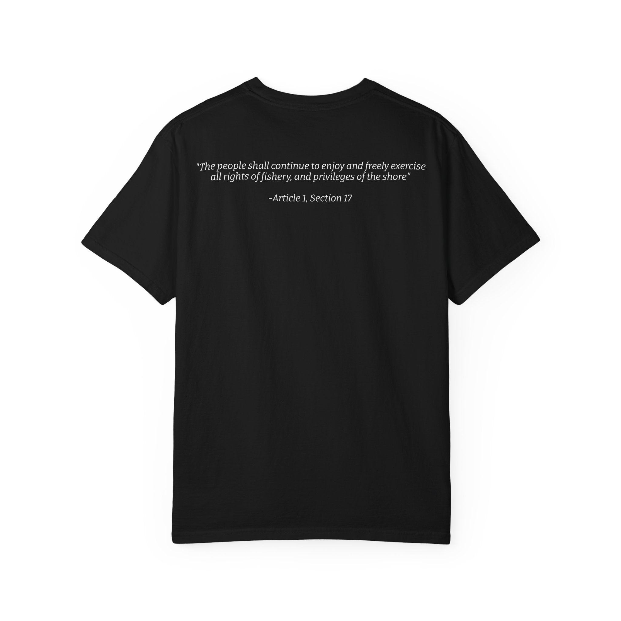 Black T-Shirt “I Walk the Wrack Line” - Support Shoreline Access