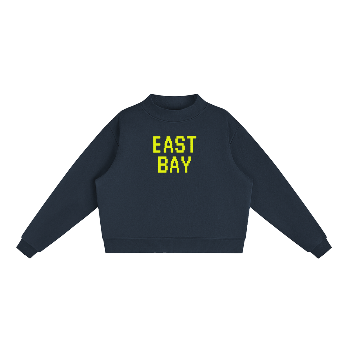 Rhody Life East Bay Stitched Fleece Mock-Neck Crew Sweatshirt