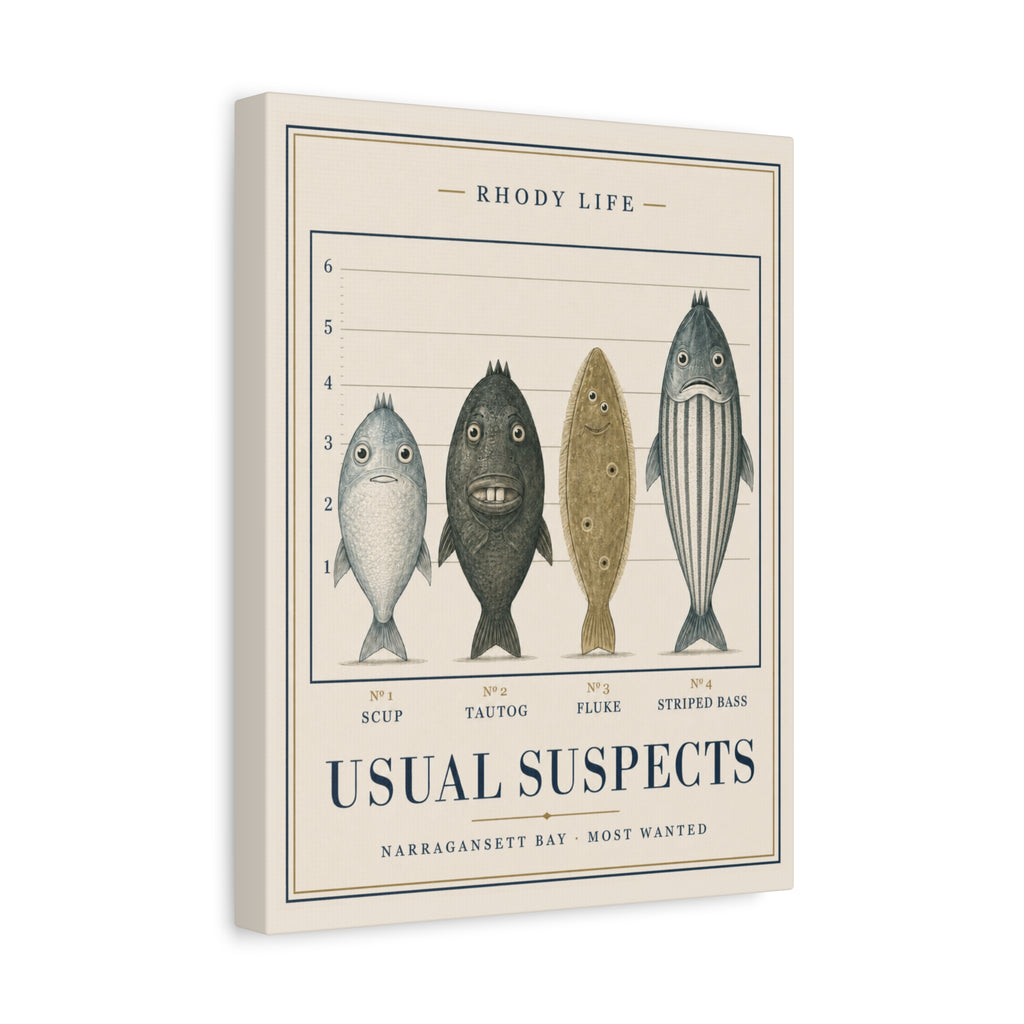 Usual Suspects Canvas Art - Narragansett Bay's Most Wanted