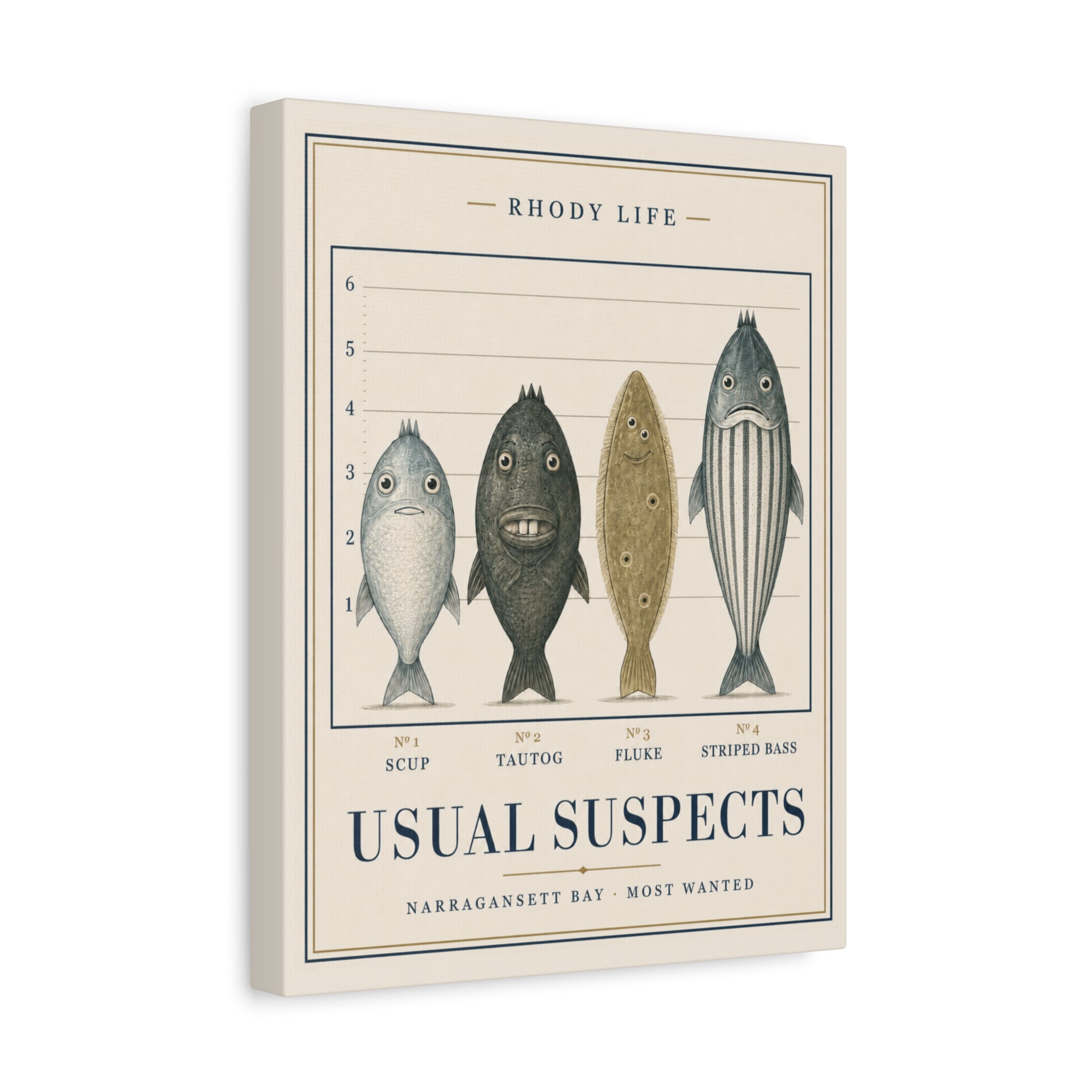 Usual Suspects Canvas Art - Narragansett Bay's Most Wanted