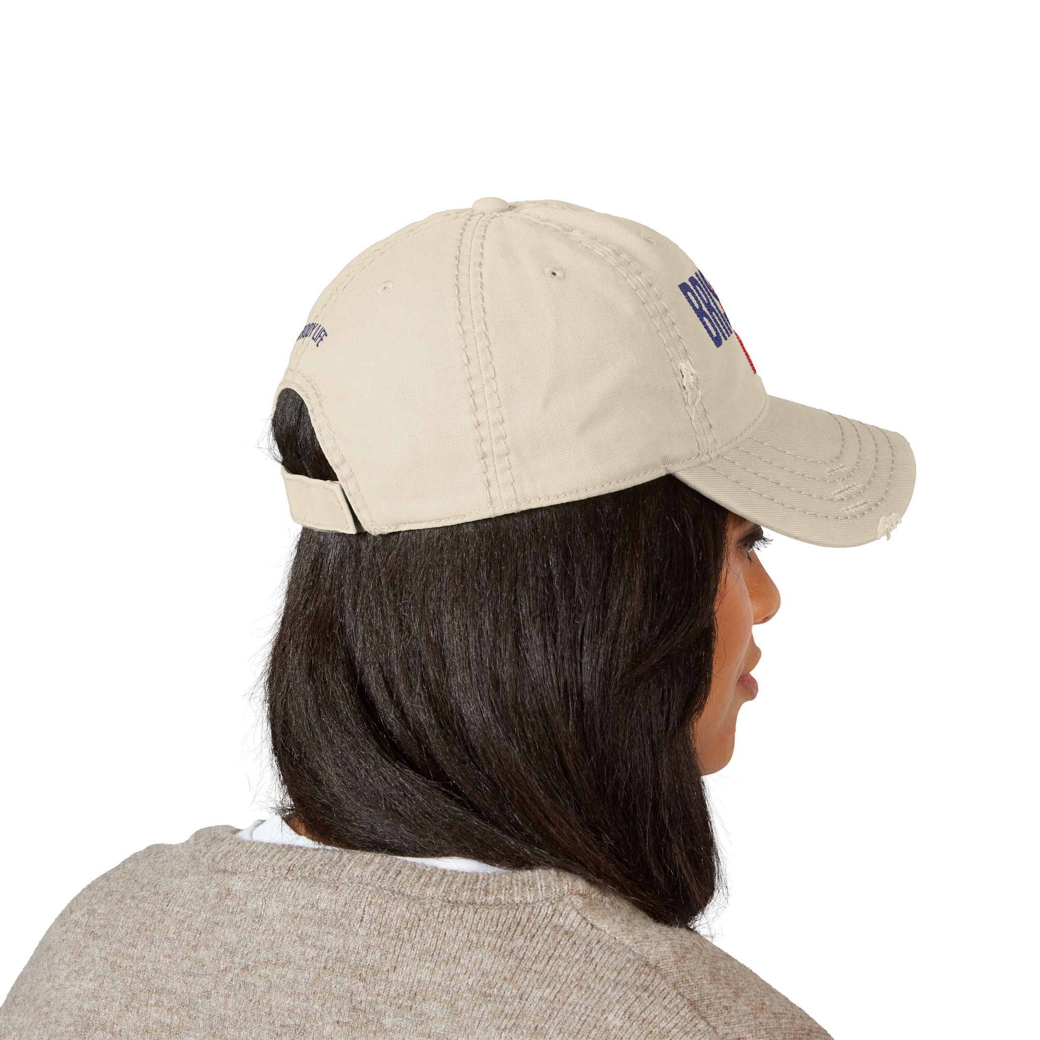 Bristol Distressed Dad Hat — Embroidered Vintage City Cap