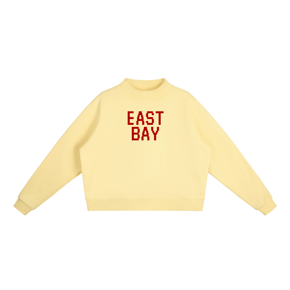 Rhody Life East Bay Stitched Fleece Mock-Neck Crew Sweatshirt