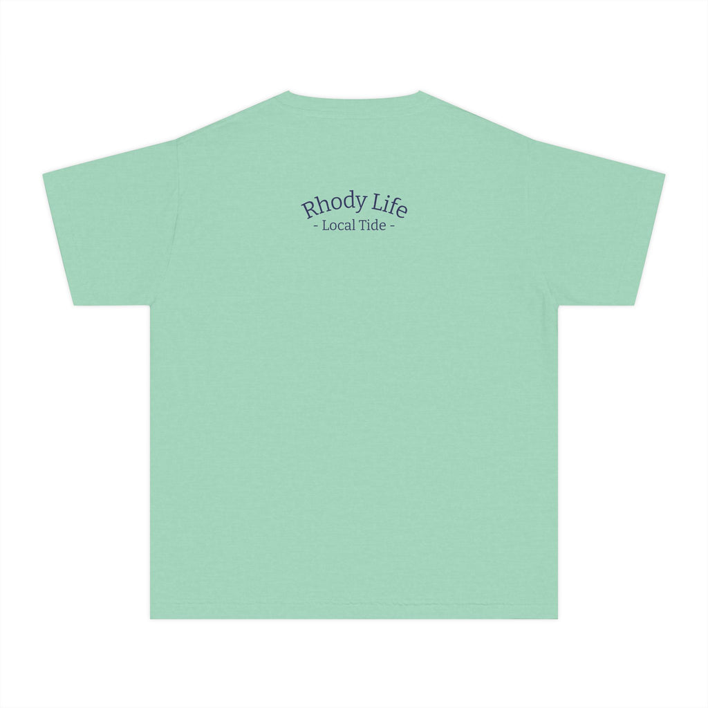Youth Tee — Back to School Fish Tee — "Rhody Life" Coastal Graphic T-Shirt