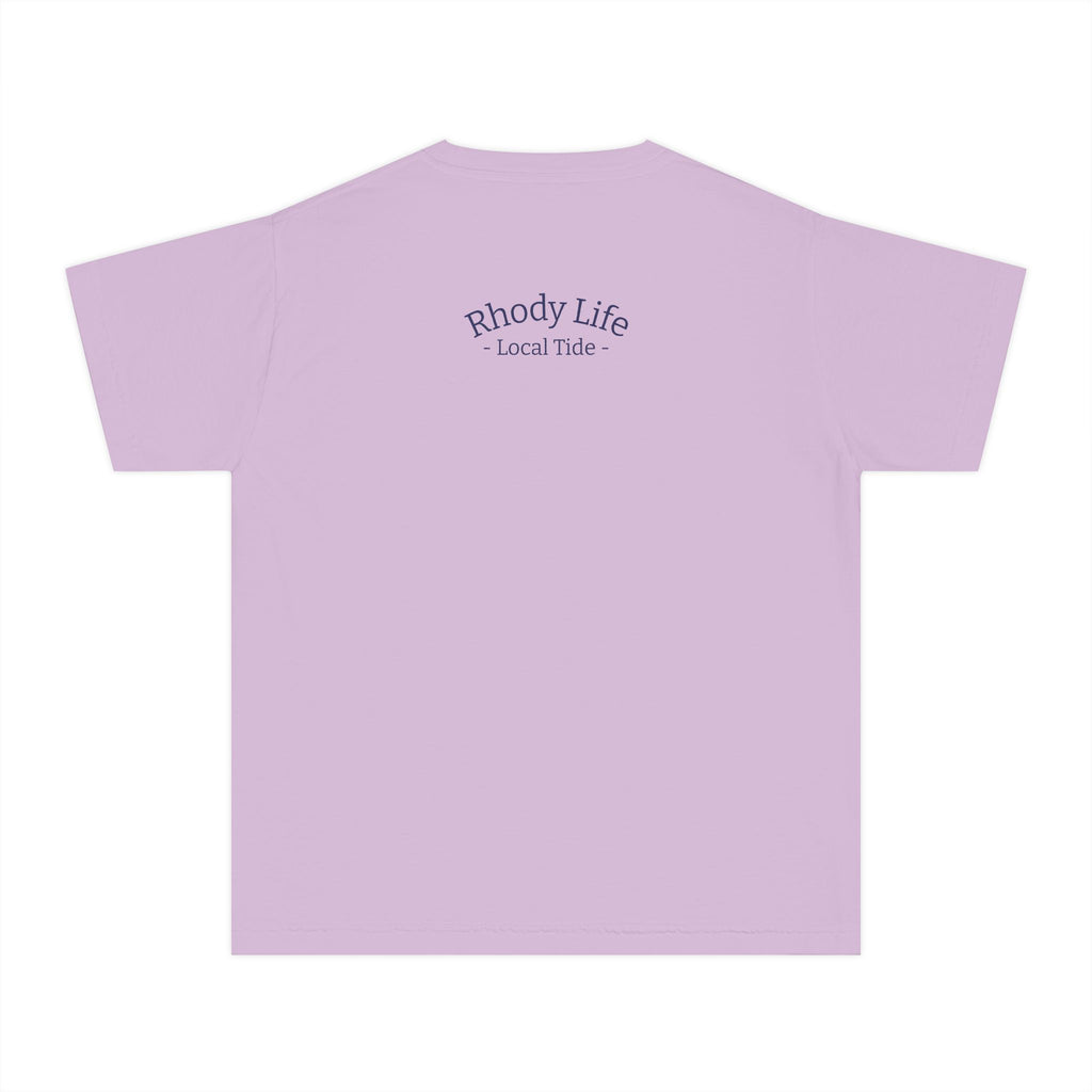 Youth Tee — Back to School Fish Tee — "Rhody Life" Coastal Graphic T-Shirt
