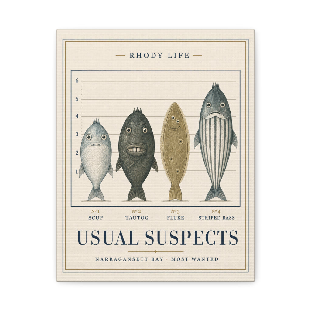 Usual Suspects Canvas Art - Narragansett Bay's Most Wanted