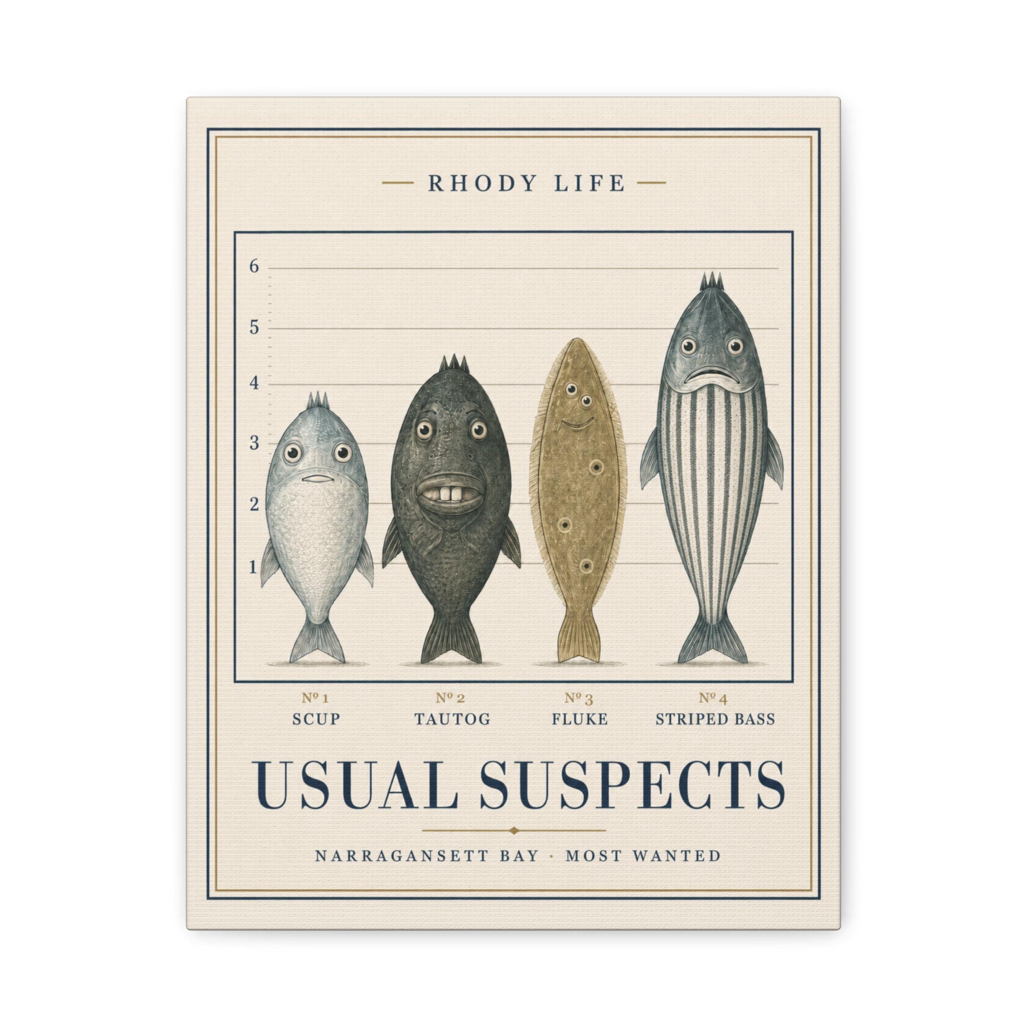 Usual Suspects Canvas Art - Narragansett Bay's Most Wanted