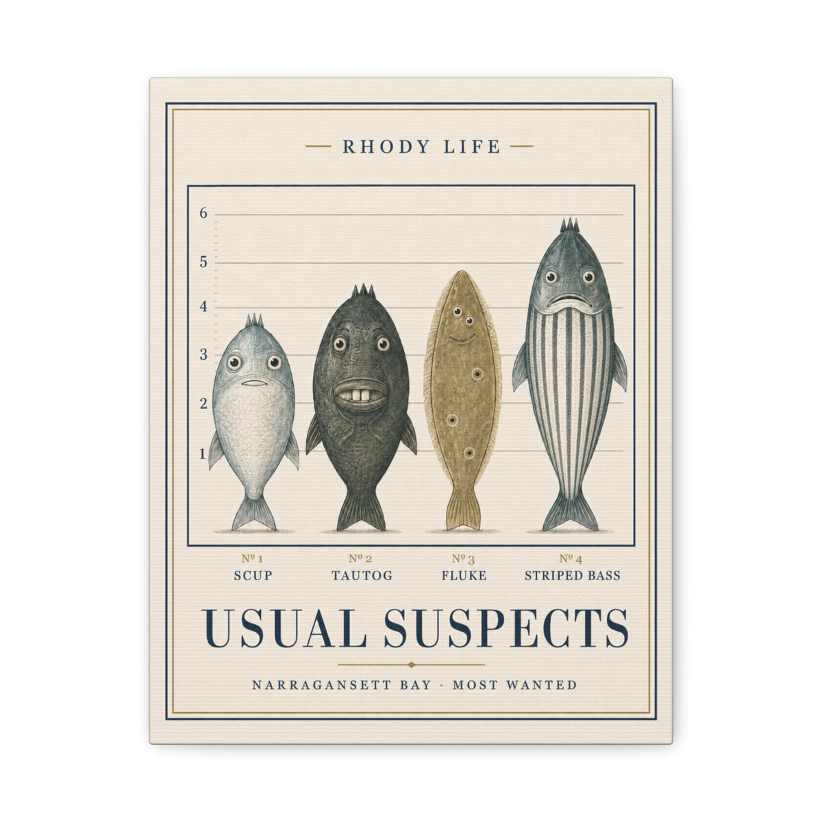 Usual Suspects Canvas Art - Narragansett Bay's Most Wanted