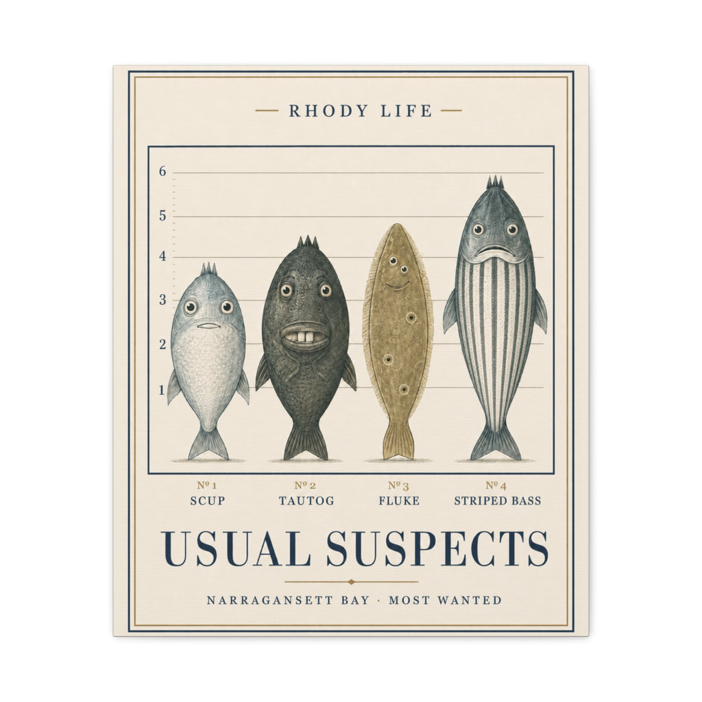 Usual Suspects Canvas Art - Narragansett Bay's Most Wanted