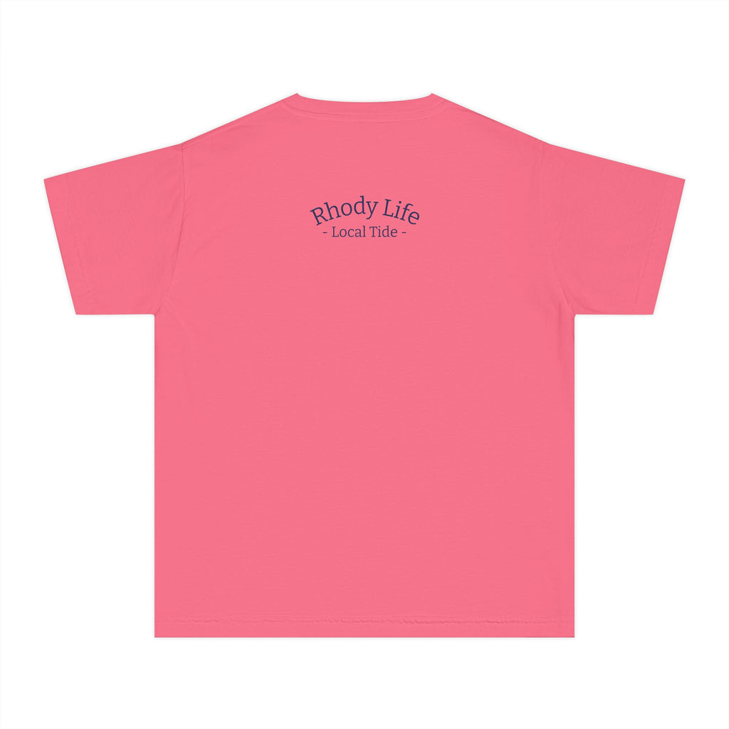Youth Tee — Back to School Fish Tee — "Rhody Life" Coastal Graphic T-Shirt
