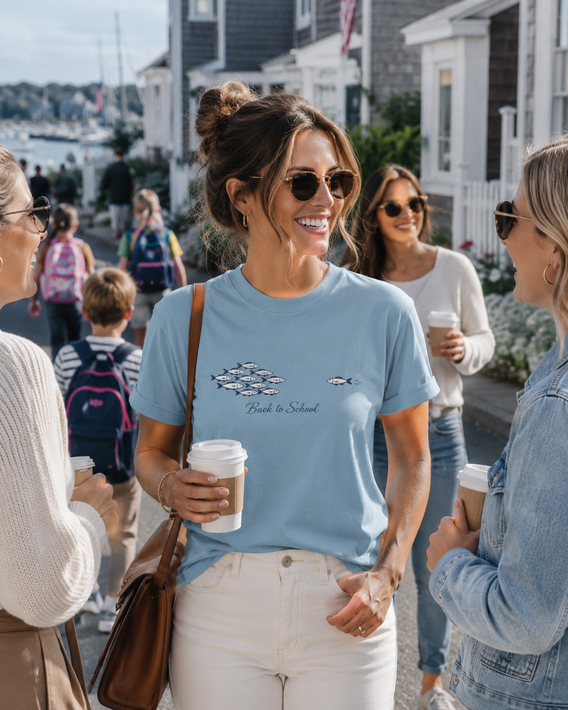 Back to School Fish Tee — "Rhody Life" Coastal Graphic T-Shirt