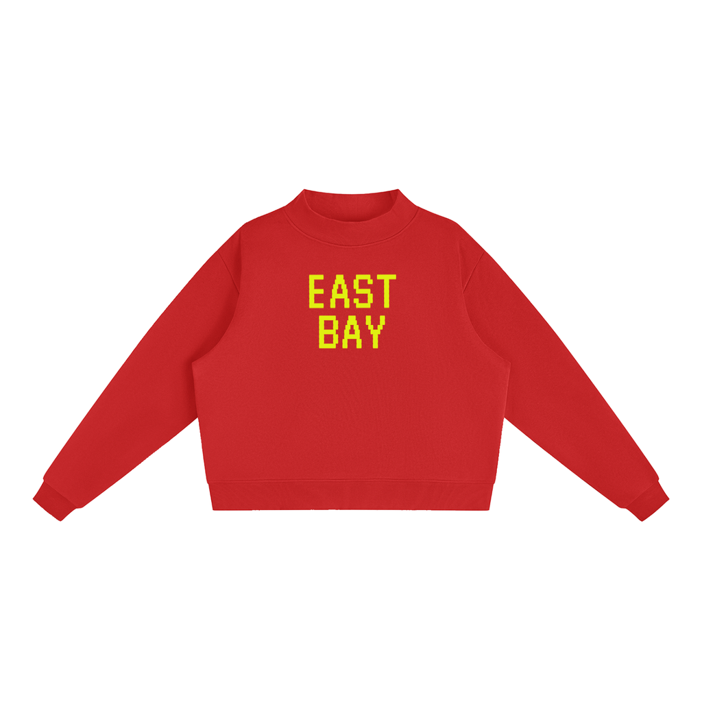 Rhody Life East Bay Stitched Fleece Mock-Neck Crew Sweatshirt