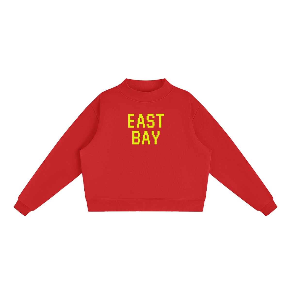 Rhody Life East Bay Stitched Fleece Mock-Neck Crew Sweatshirt