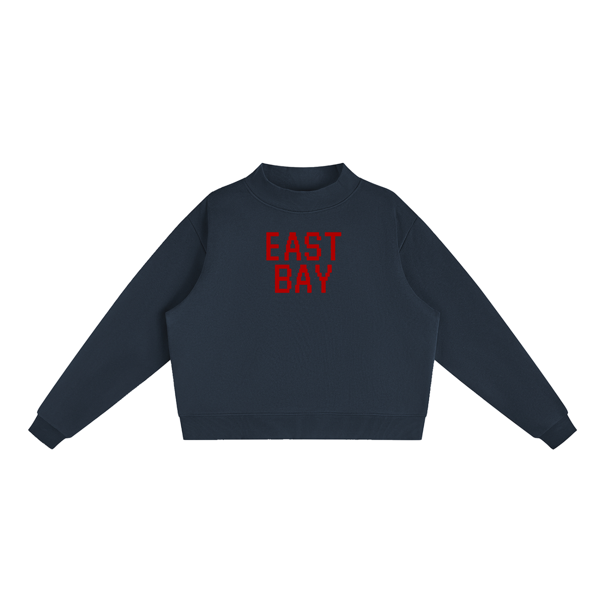 Rhody Life East Bay Stitched Fleece Mock-Neck Crew Sweatshirt
