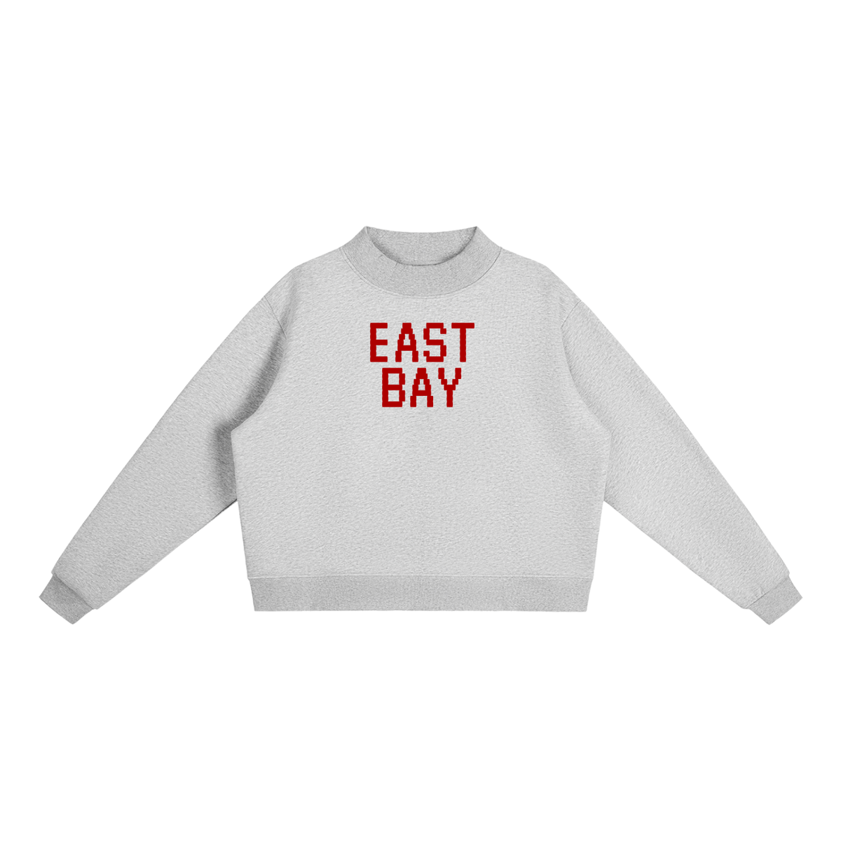 Rhody Life East Bay Stitched Fleece Mock-Neck Crew Sweatshirt